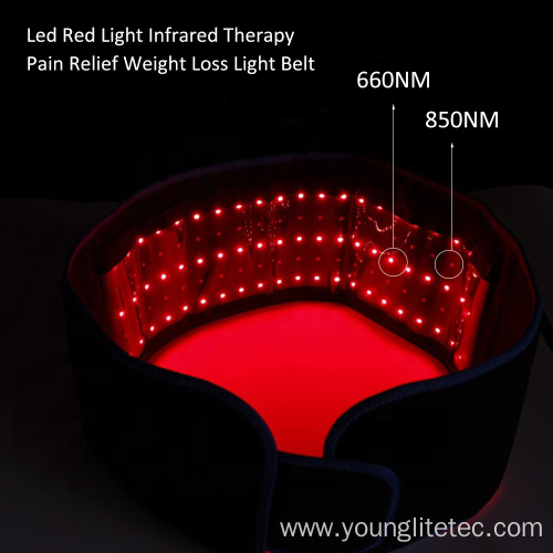 Red infrared light therapy belt for pain relief